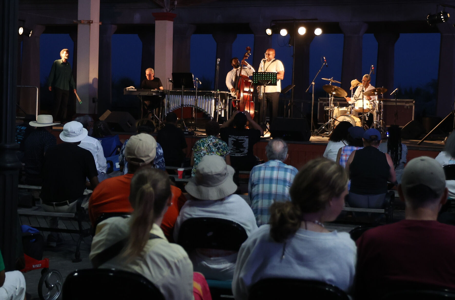 Concert at "Chicken Bone Beach" at Kennedy Plaza